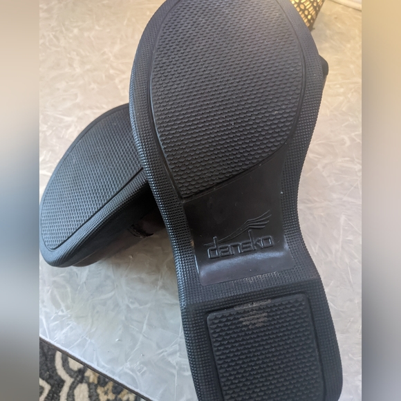 Dansko Brown Leather Shoes SZ 40 Square Blocky Great Condition - Picture 10 of 10